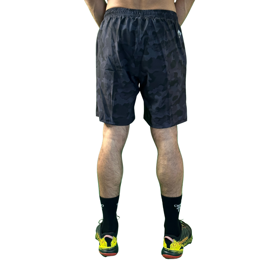 Dark Blue camo sport short 2 en 1