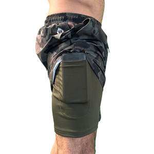 Soldier camo sport short 2 en  1