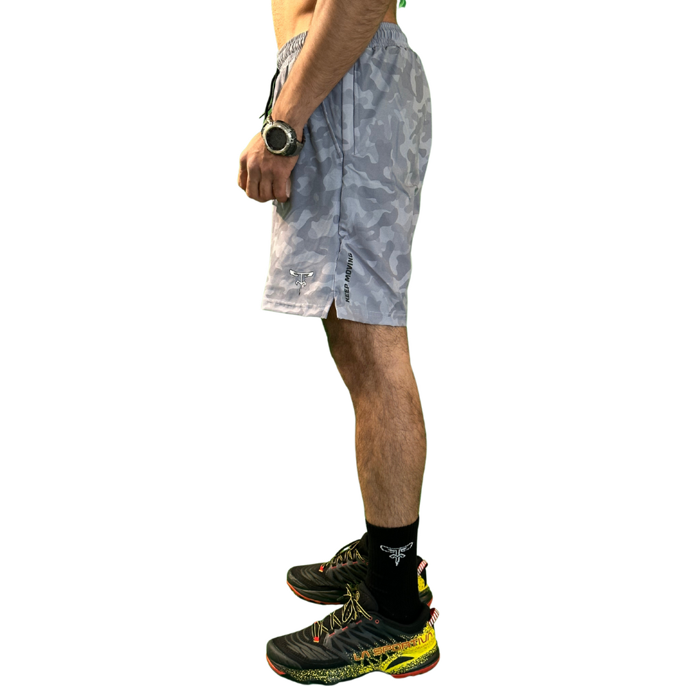 Grey camo sport short 2 en 1